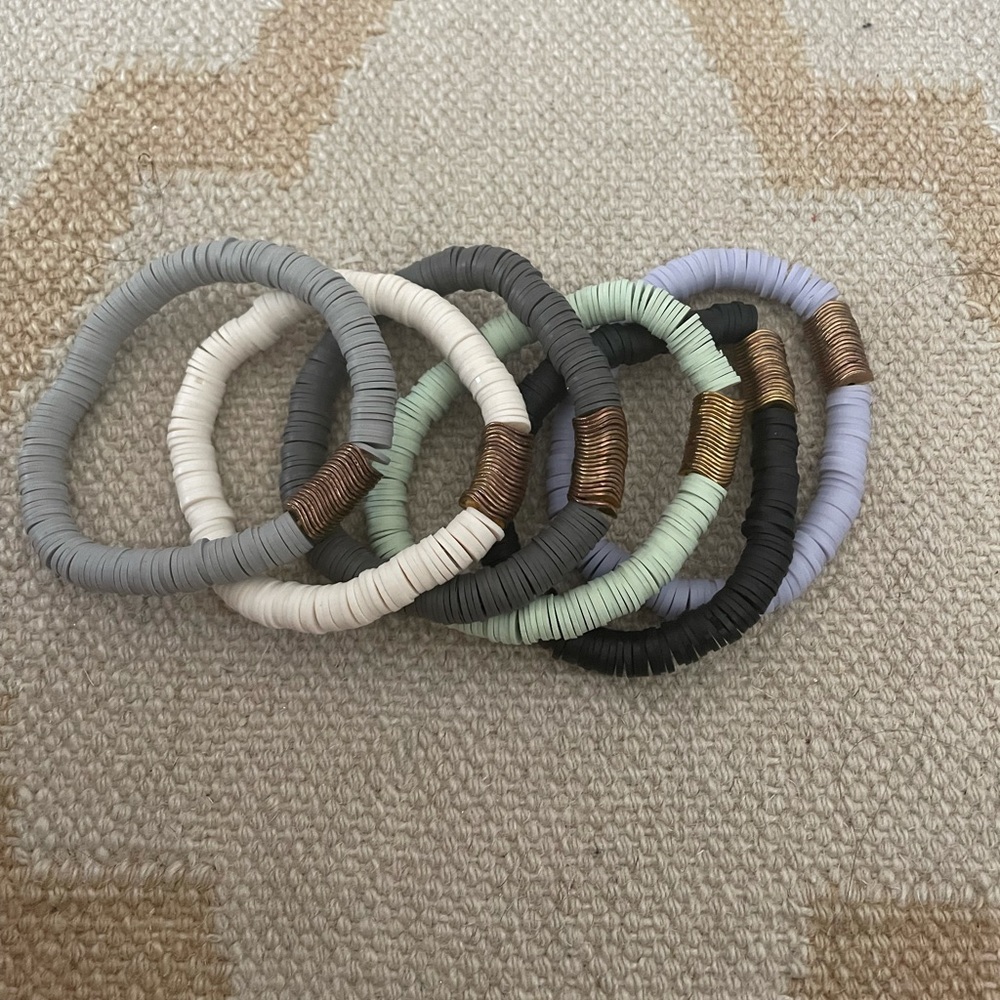 Set of 6 Stacking Bracelets.